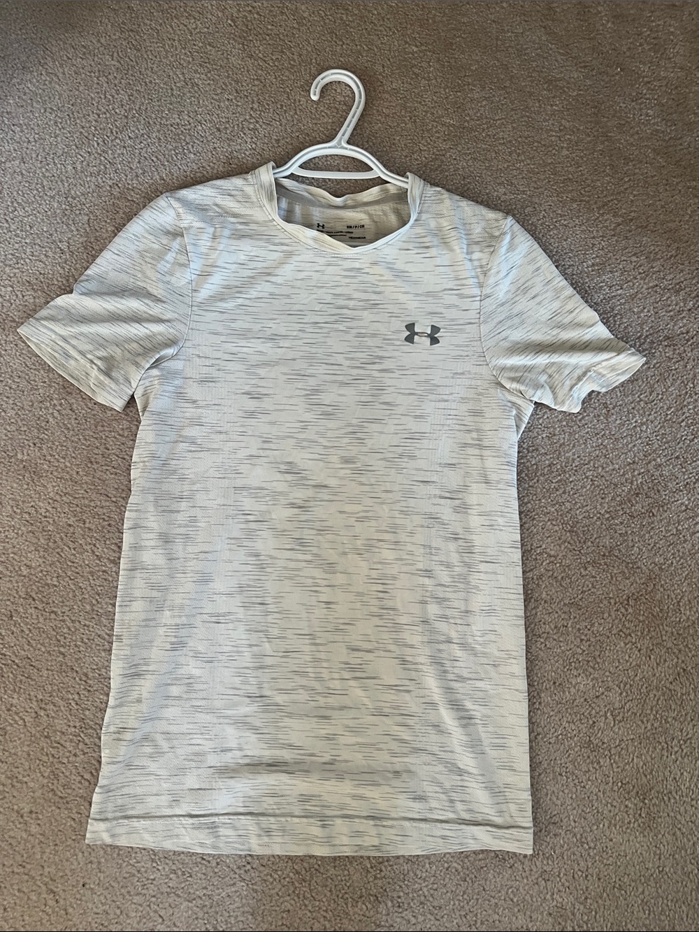 Under Armour Men's Light Gray Space-Dye Short Sleeve Tee